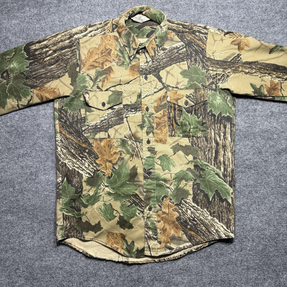 VTG RedHead Men's Camouflage Button-Front LongSleeve Cotton Hunting Shirt Size M